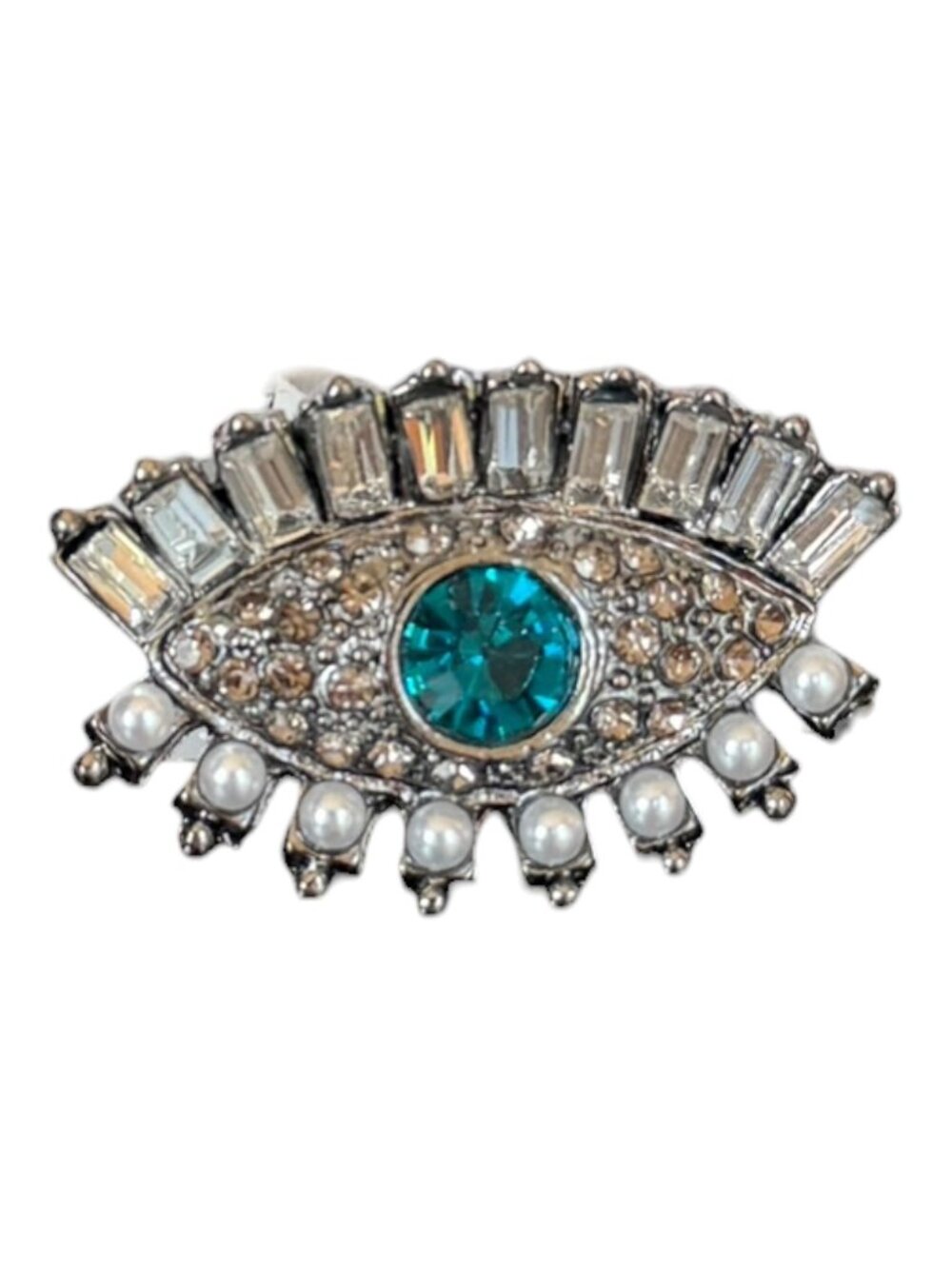 Colorful Evil Eye Crystal Rhinestone Brooch Pin NWT - Picture 3 of 3